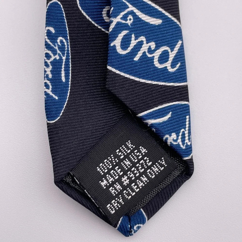 Ford Mustang‎ Tie Officially Licensed Silk Necktie Men's Blue Red Cars